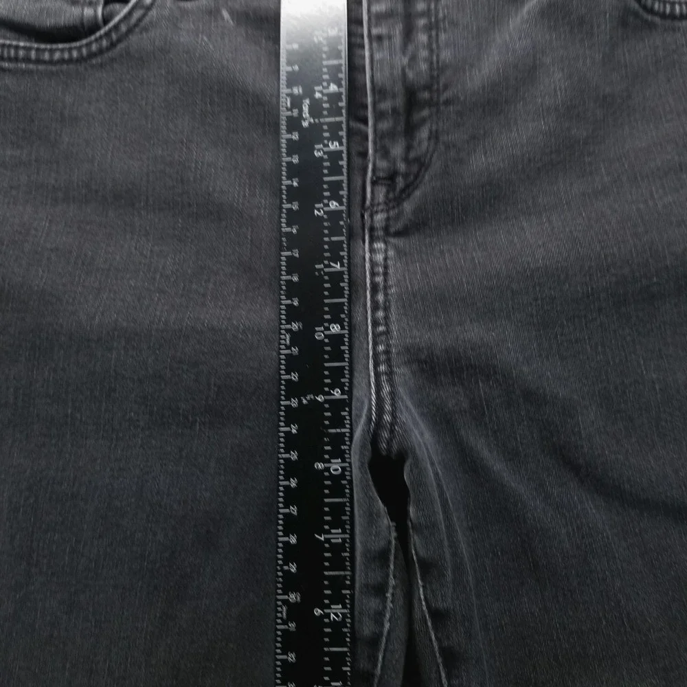 NYDJ Jeans Womens 12 Black Barbara Bootcut Lift Tuck Stretch‎ Preppy Dark Wash